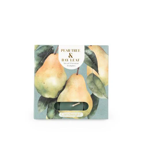 Set of 9 Pear Tree & Bay Leaf Tealights - Image 4