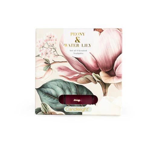 Set of 9 Peony & Water Lily Tealights - Image 3