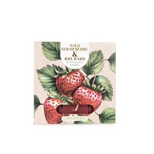 Set of 9 Wild Strawberry & Rhubarb Tealights - Image 2