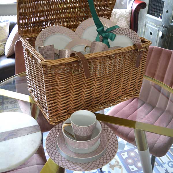 The Lennox Hill Gift Hamper in a Brown Woven Basket