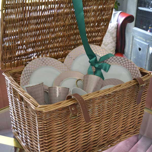 The Lennox Hill Gift Hamper in a Brown Woven Basket - Image 2