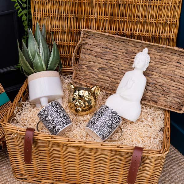 The Manhattan Gift Hamper in a Brown Woven Basket