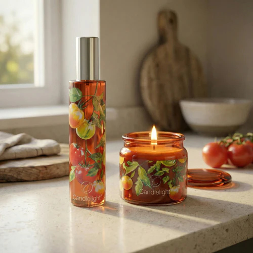 Room Spray & Candle Gift Set Vine Tomato & Cedarwood - Image 2