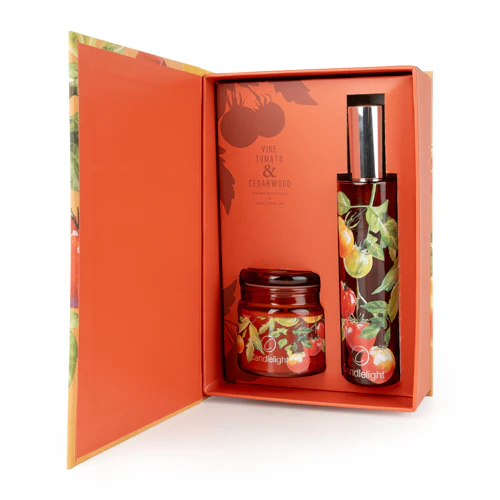 Room Spray & Candle Gift Set Vine Tomato & Cedarwood - Image 3
