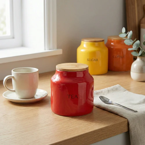 Storage Jar Tomato Tea - Red