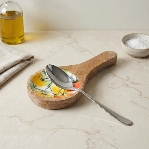 Spoon Rest Mango Wood Tomatoes
