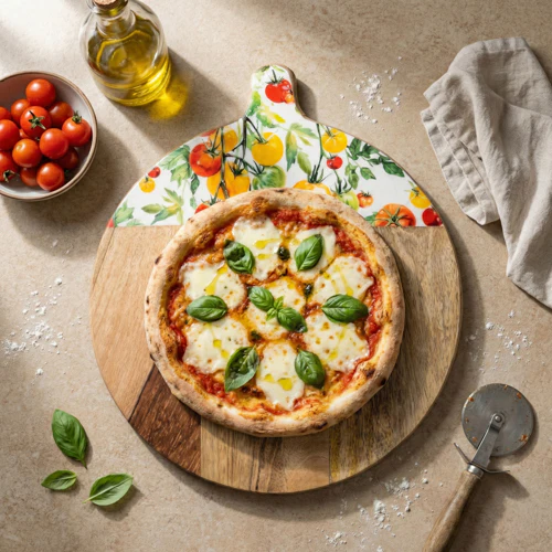 Pizza Board Mango Wood Tomatoes