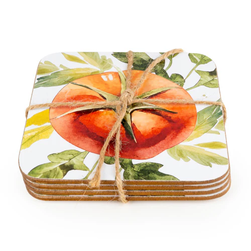 Set of 4 Coasters Tomatoes - Image 2