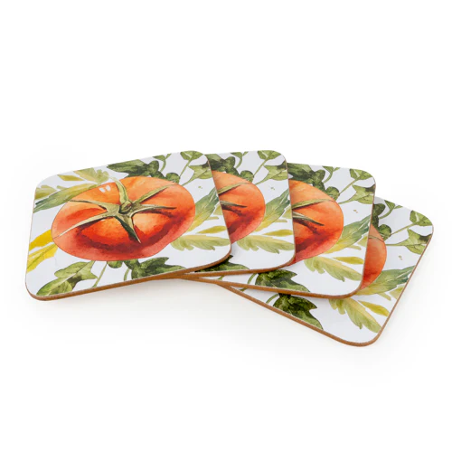 Set of 4 Coasters Tomatoes - Image 3