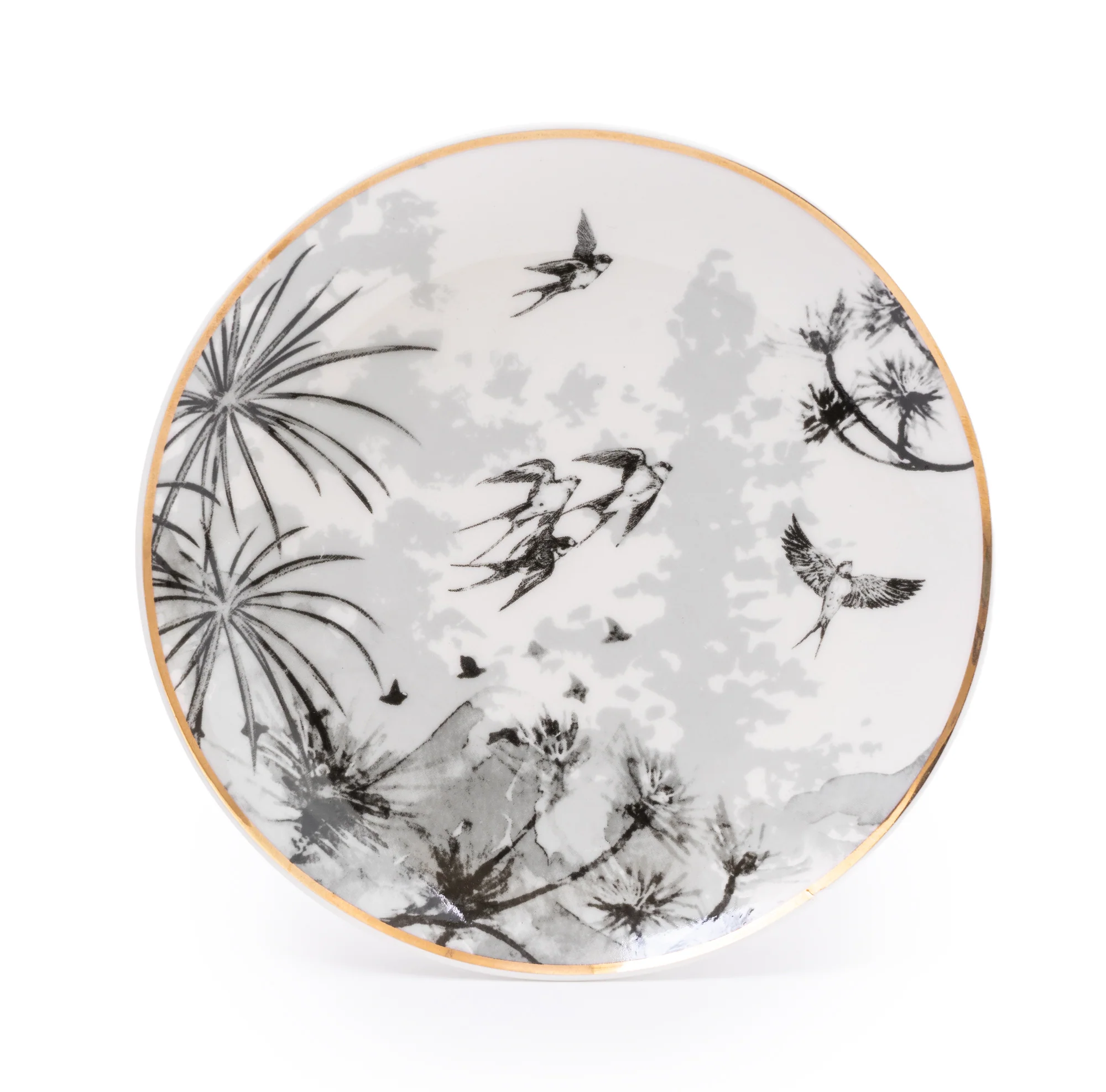 Sunset Skies Trinket Dish with Gilded Gold Rim - Image 2