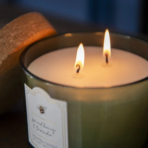 Two-Wick Scented Candle with Cork Lid - Bee Orchard Blossom - Image 3