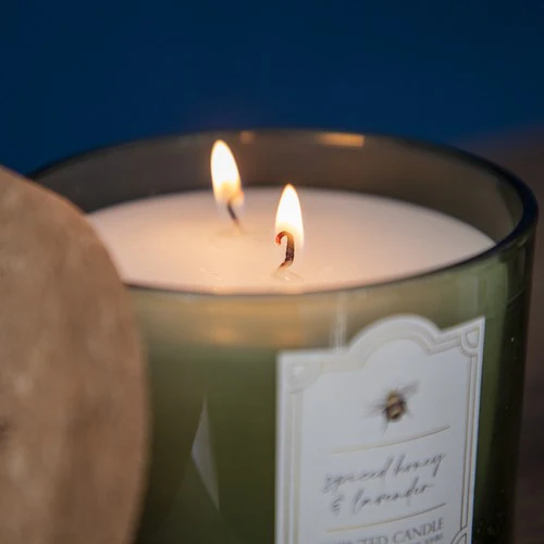 Two-Wick Scented Candle with Cork Lid - Bee Orchard Blossom - Image 4