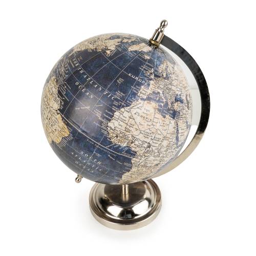 Vintage Navy Blue World Globe - Image 2