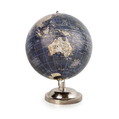 Vintage Navy Blue World Globe - Image 3