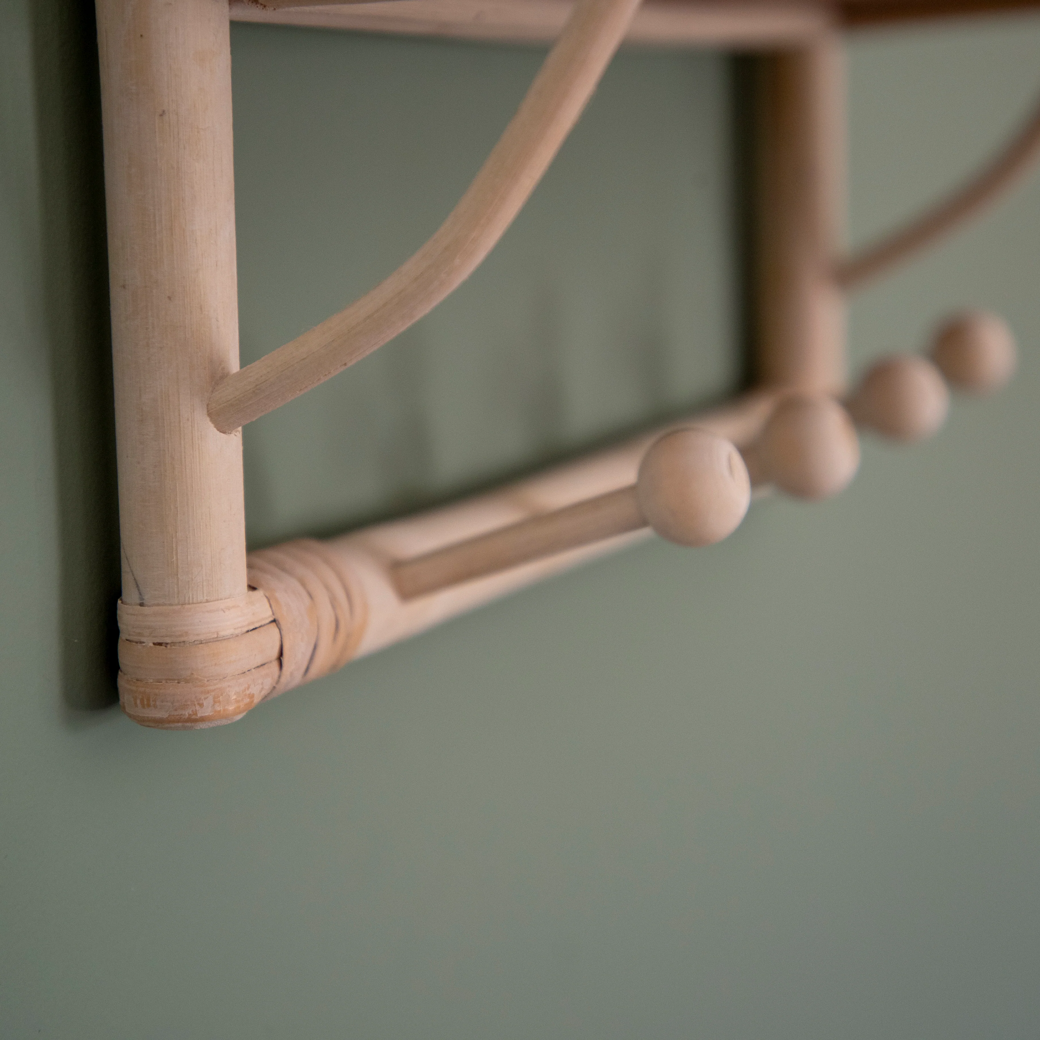 Wall-Mounted Natural Rattan Shelf - Image 3