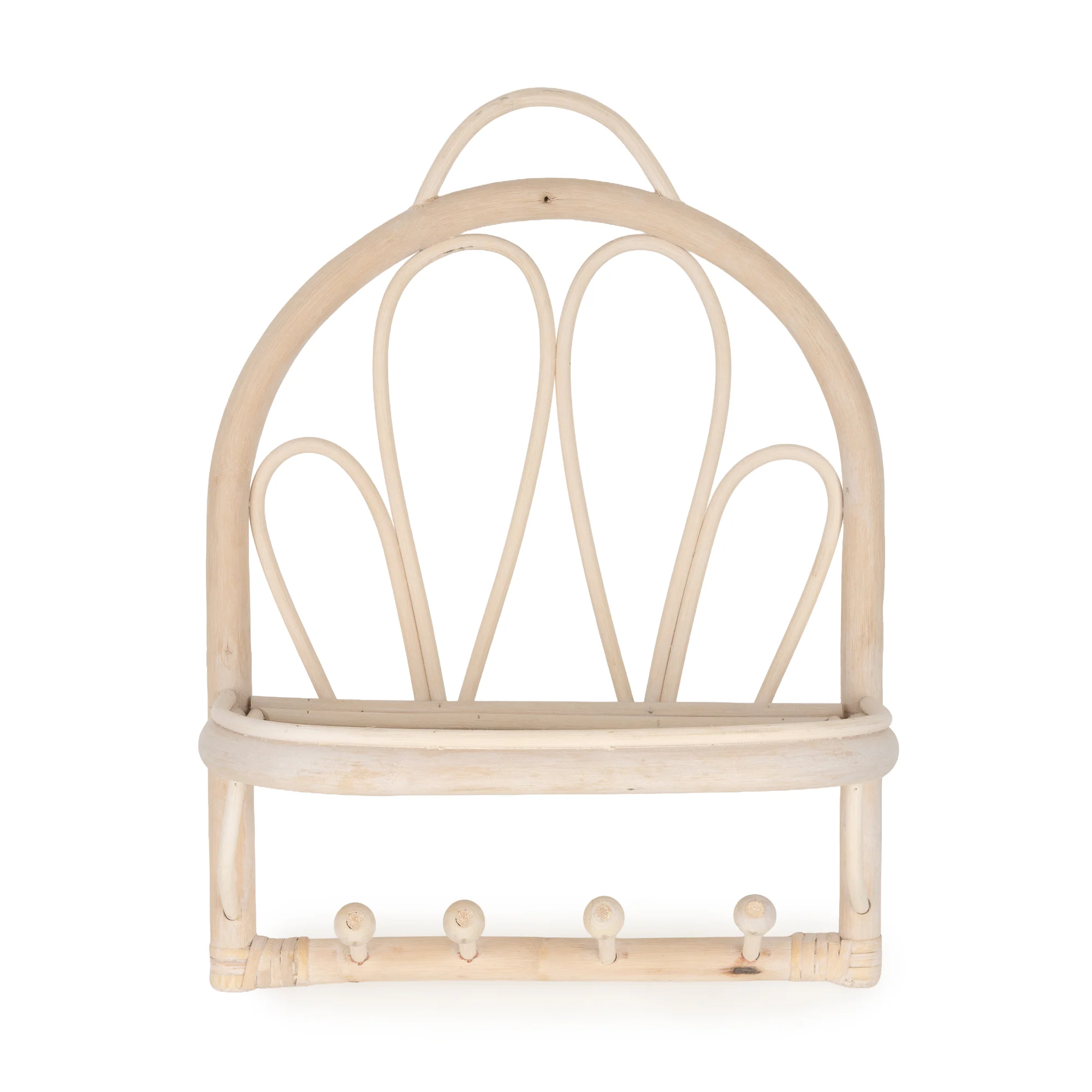 Wall-Mounted Natural Rattan Shelf - Image 7