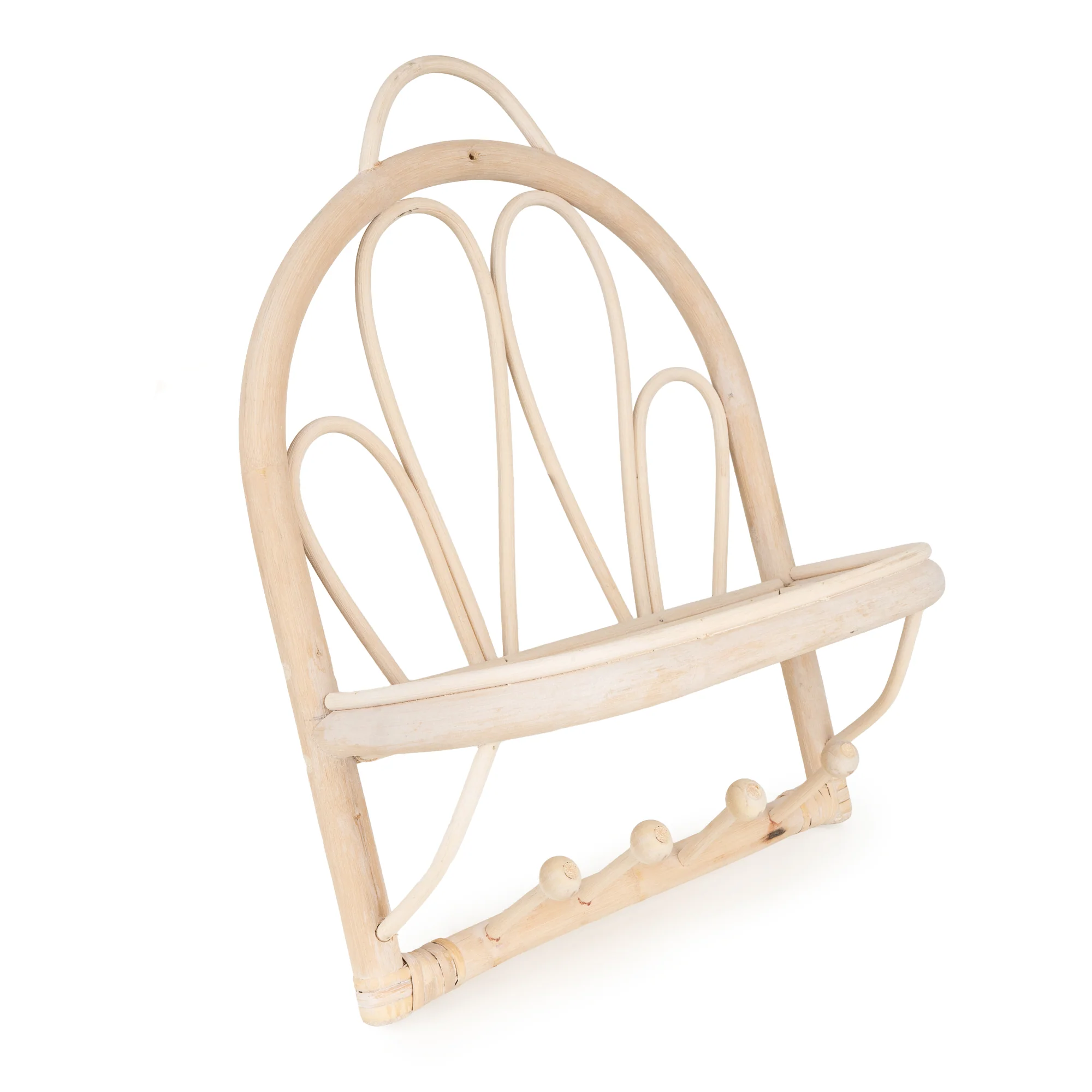 Wall-Mounted Natural Rattan Shelf - Image 8