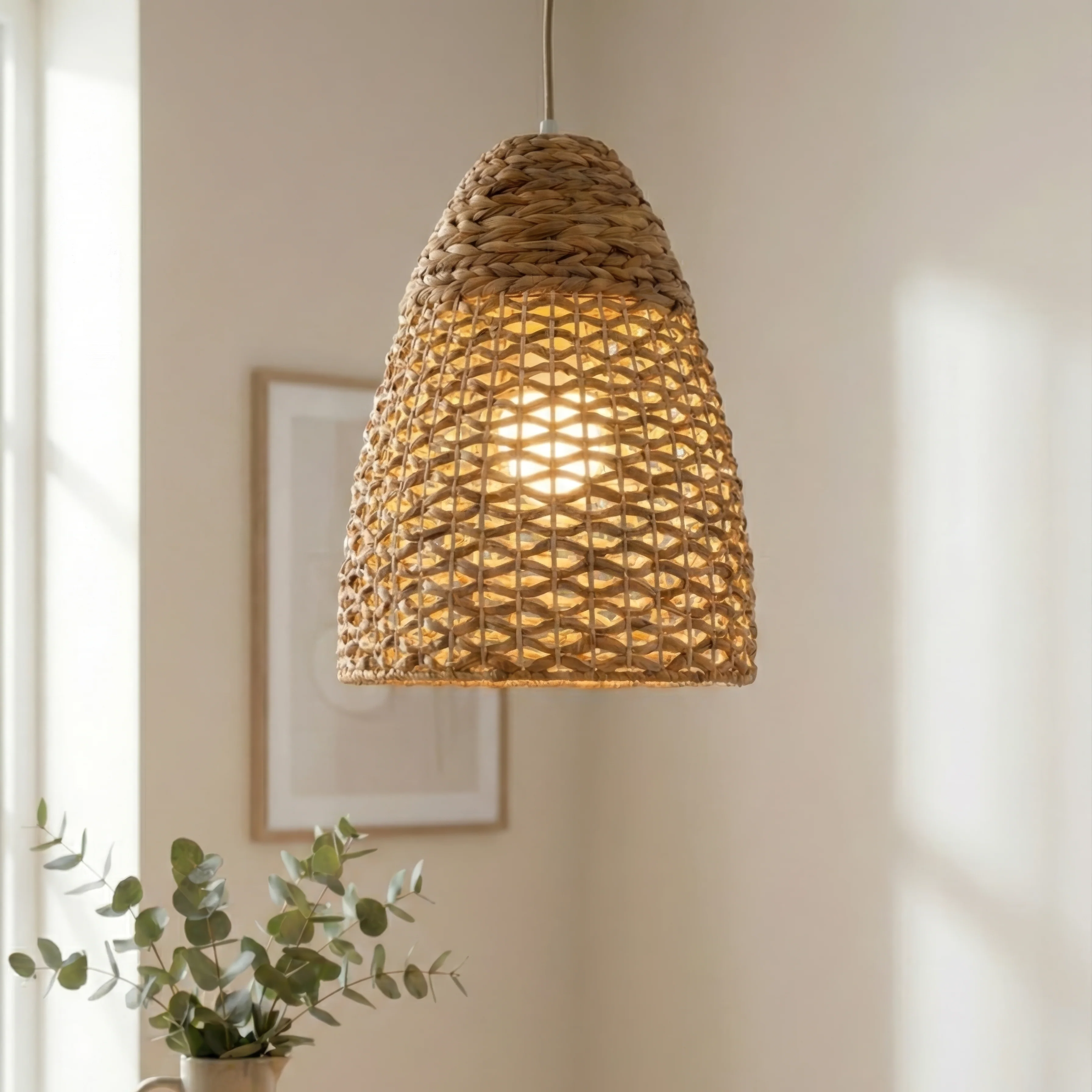 Water Hyacinth Pendant Lampshade