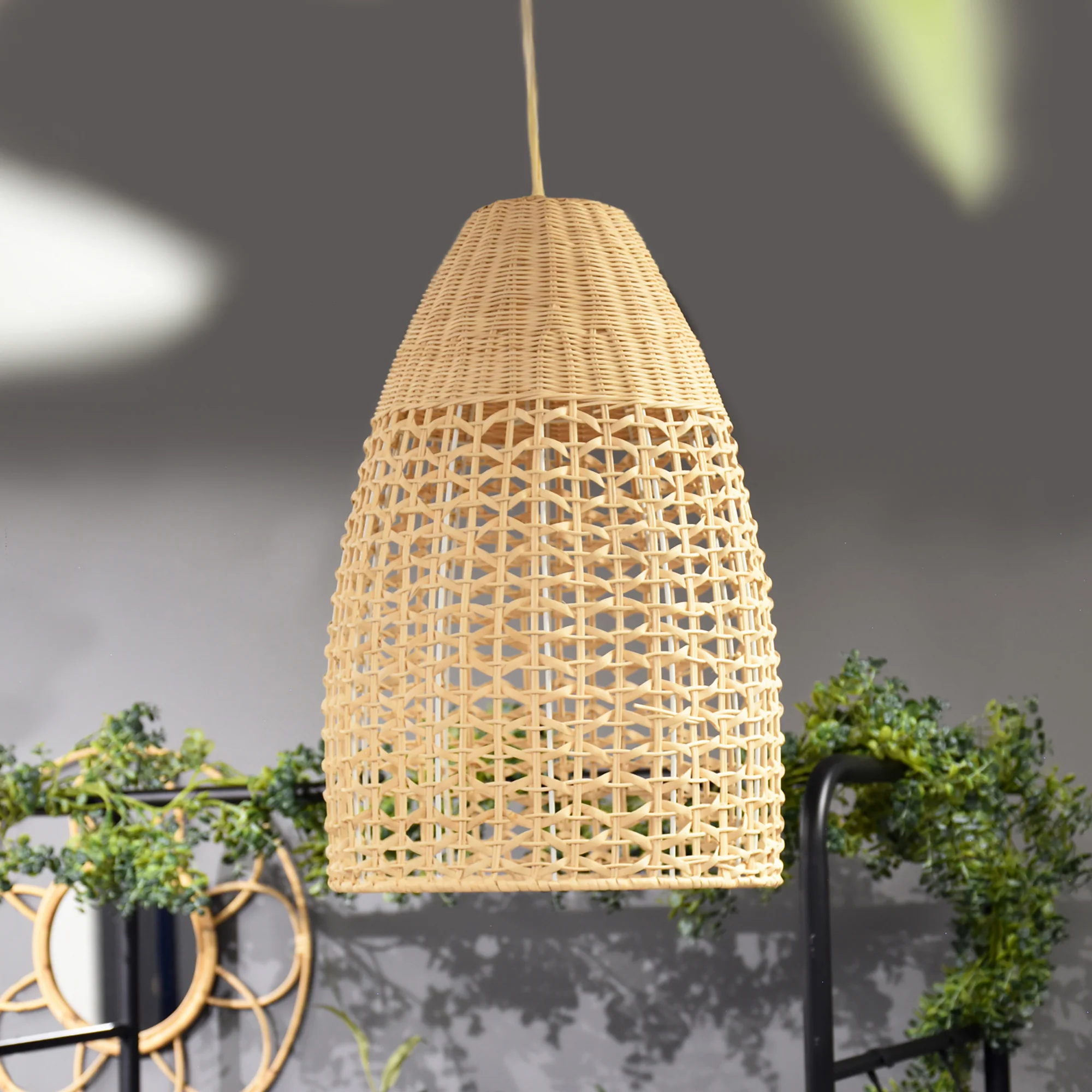 Water Hyacinth Pendant Lampshade - Image 4