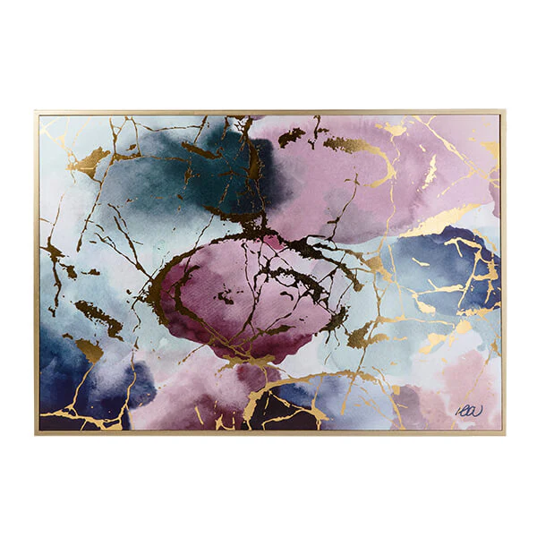 50X70CM Watercolour Style Framed Canvas with a Gold Frame - Image 2