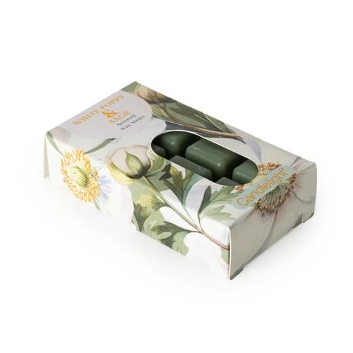 Pack of 8 White Poppy & Sage Wax Melts - Image 3