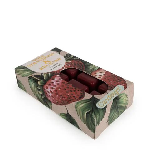 Pack of 8 Wild Strawberry & Rhubarb Wax Melts - Image 3