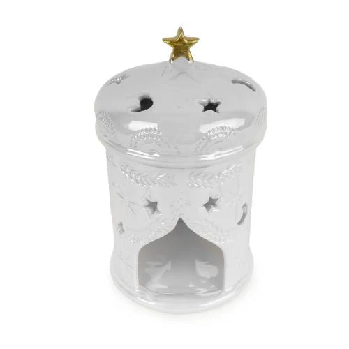 White Star & Moon Wax Melt Burner with Gold Detail - Image 2