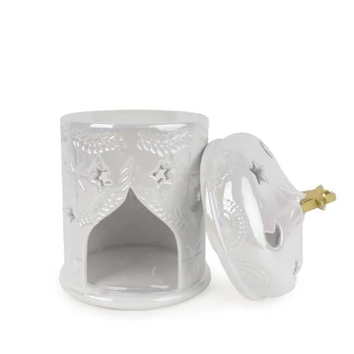 White Star & Moon Wax Melt Burner with Gold Detail - Image 3