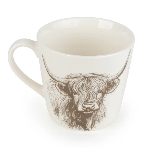 Wide Conical Highland Cow Mug - Image 4
