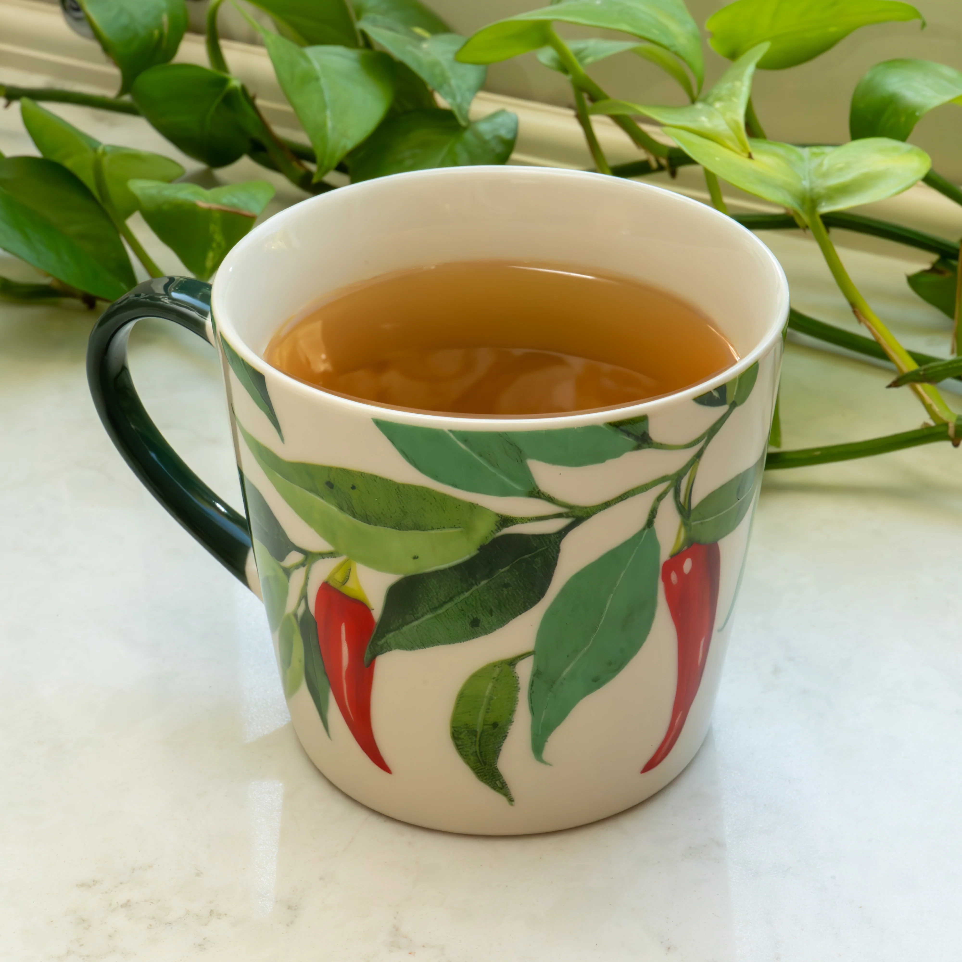 Wide Conical Mug -  Mediterranean Chilli Design - Image 2