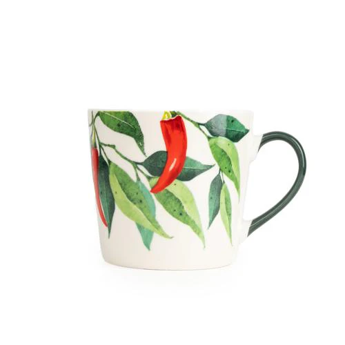 Wide Conical Mug -  Mediterranean Chilli Design - Image 3