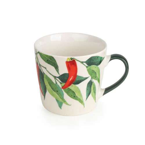 Wide Conical Mug -  Mediterranean Chilli Design - Image 4