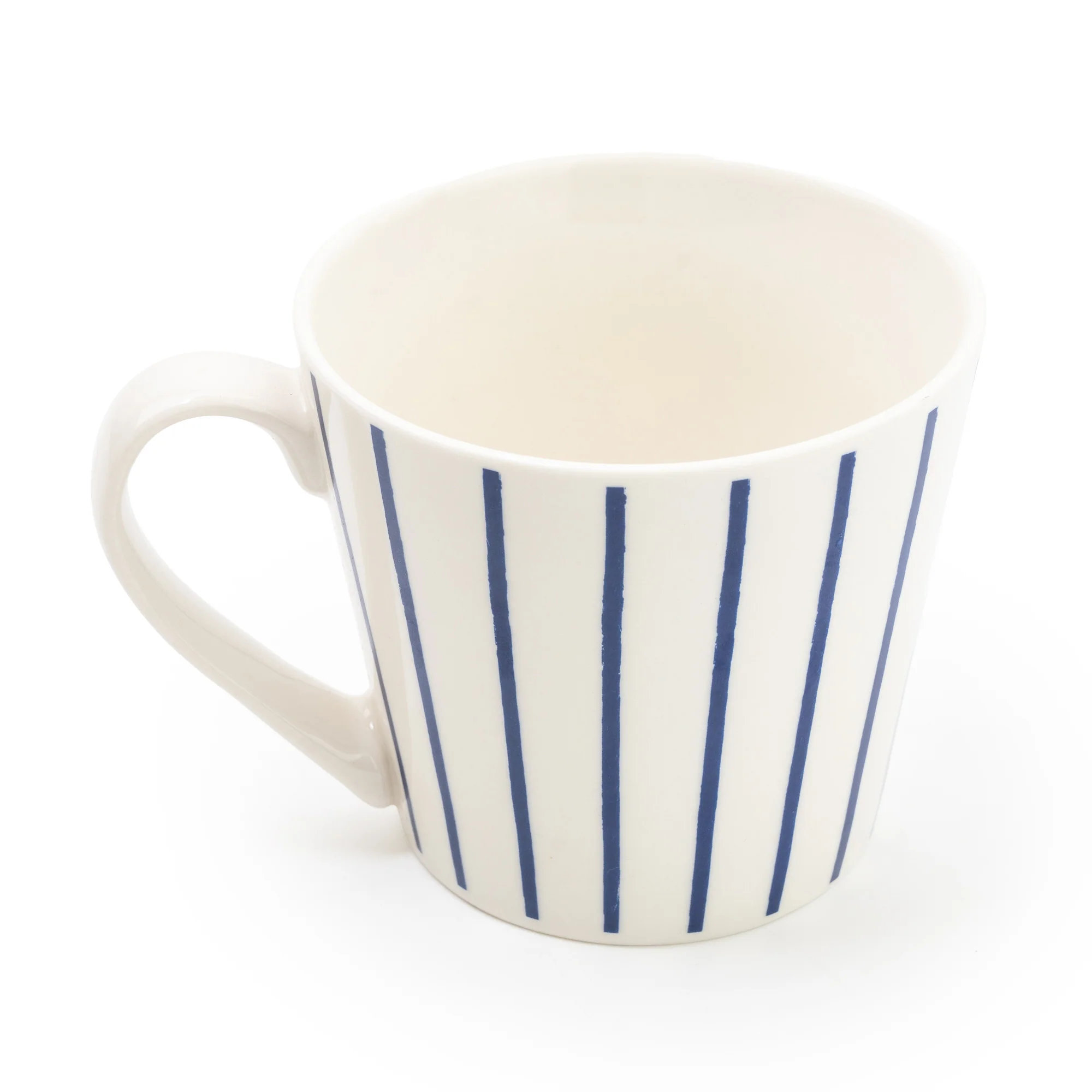 Wide Mug Nautical Blue Stripe - Image 5