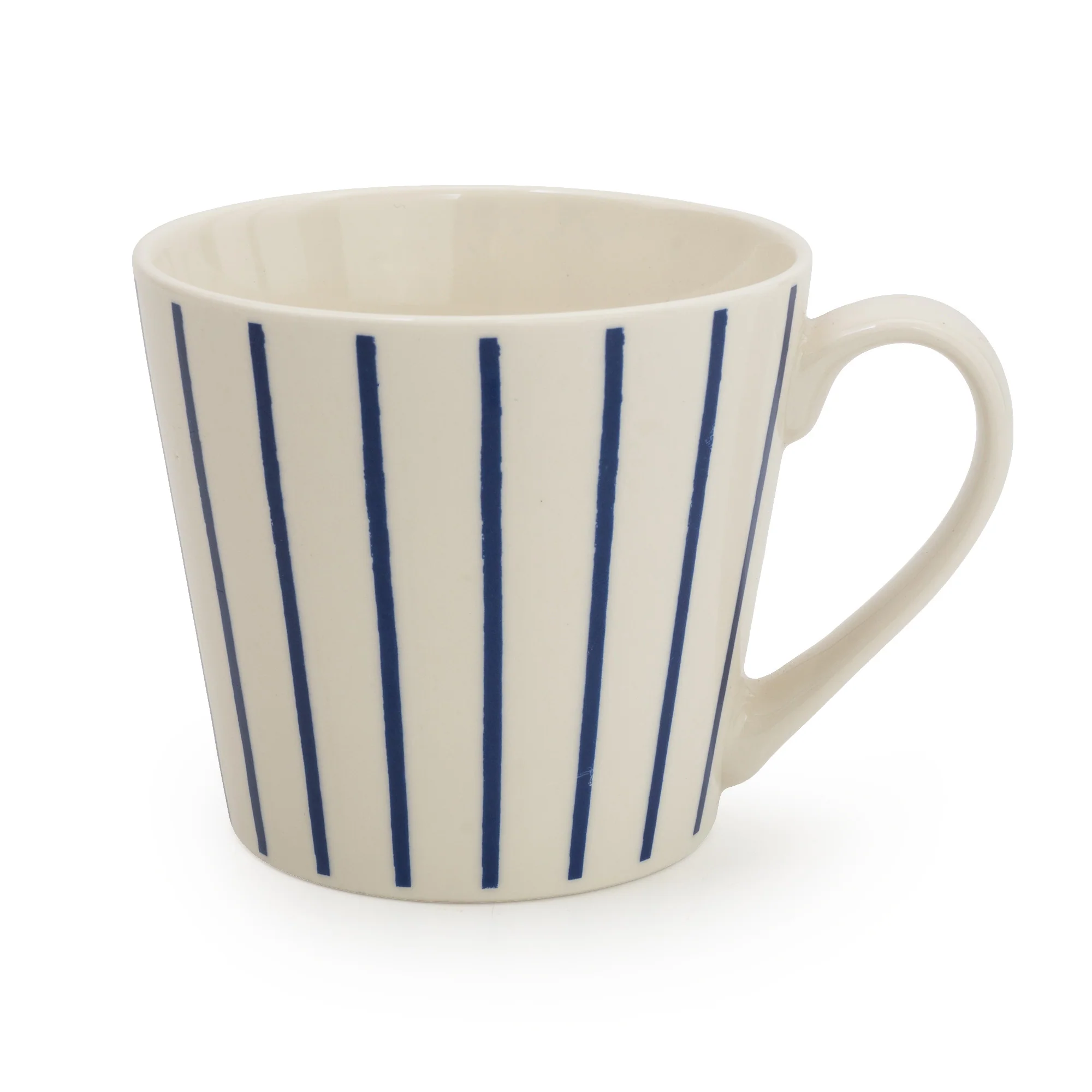 Wide Mug Nautical Blue Stripe - Image 6