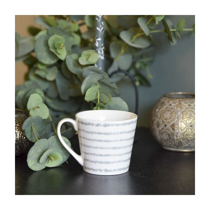 Wide Mug Nautical Dashes Grey - Image 2
