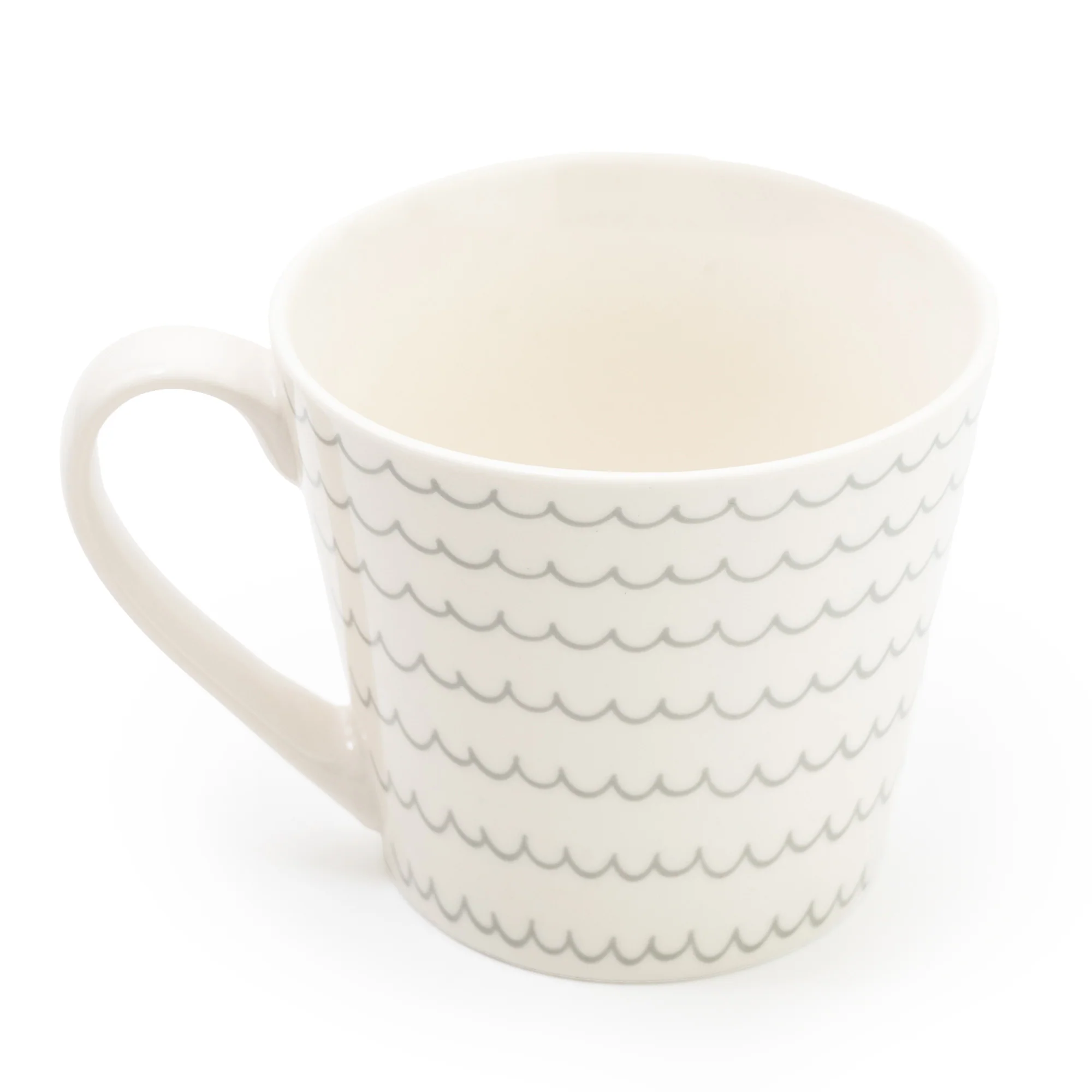 Wide Mug Nautical Wavey Line Grey - Image 3