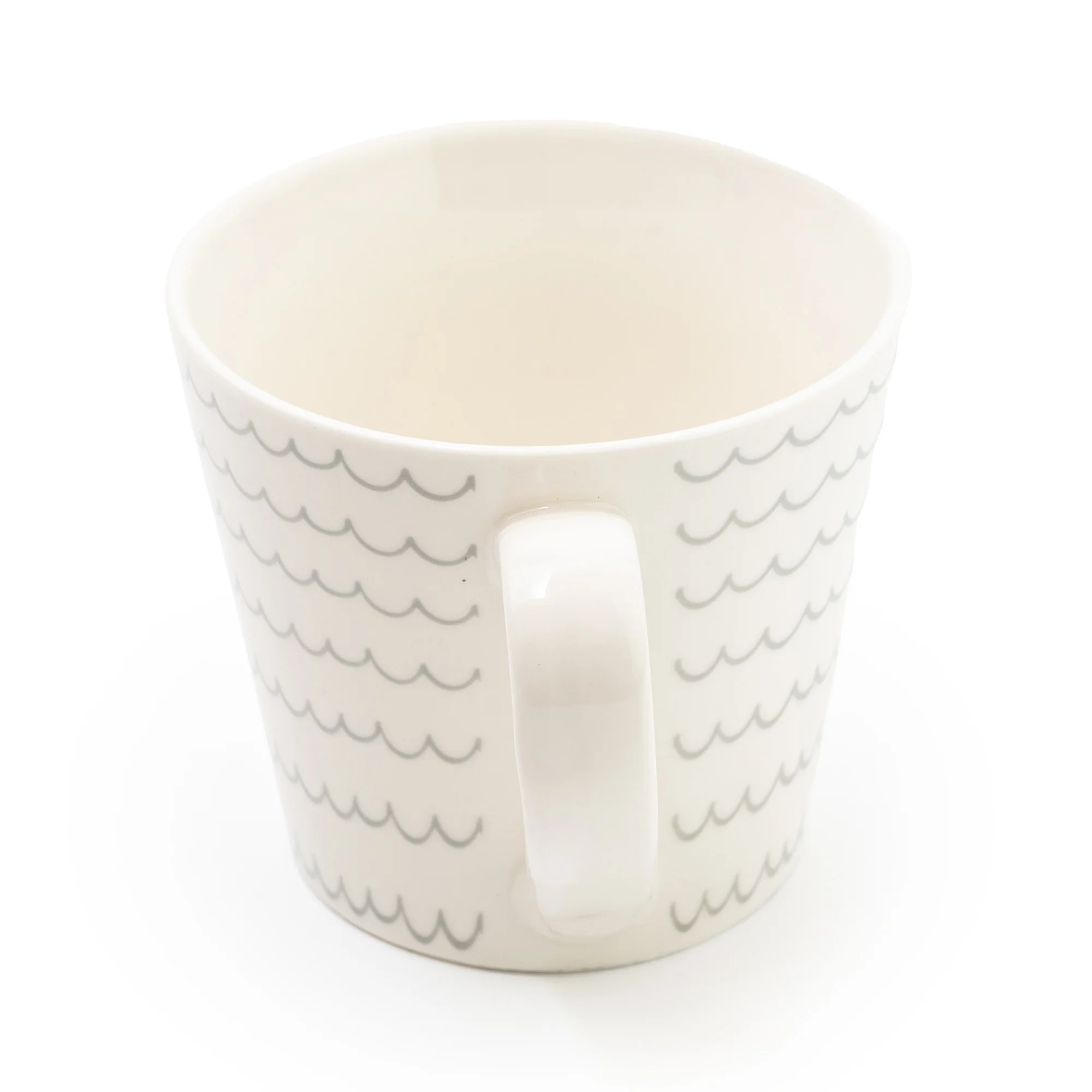 Wide Mug Nautical Wavey Line Grey - Image 4