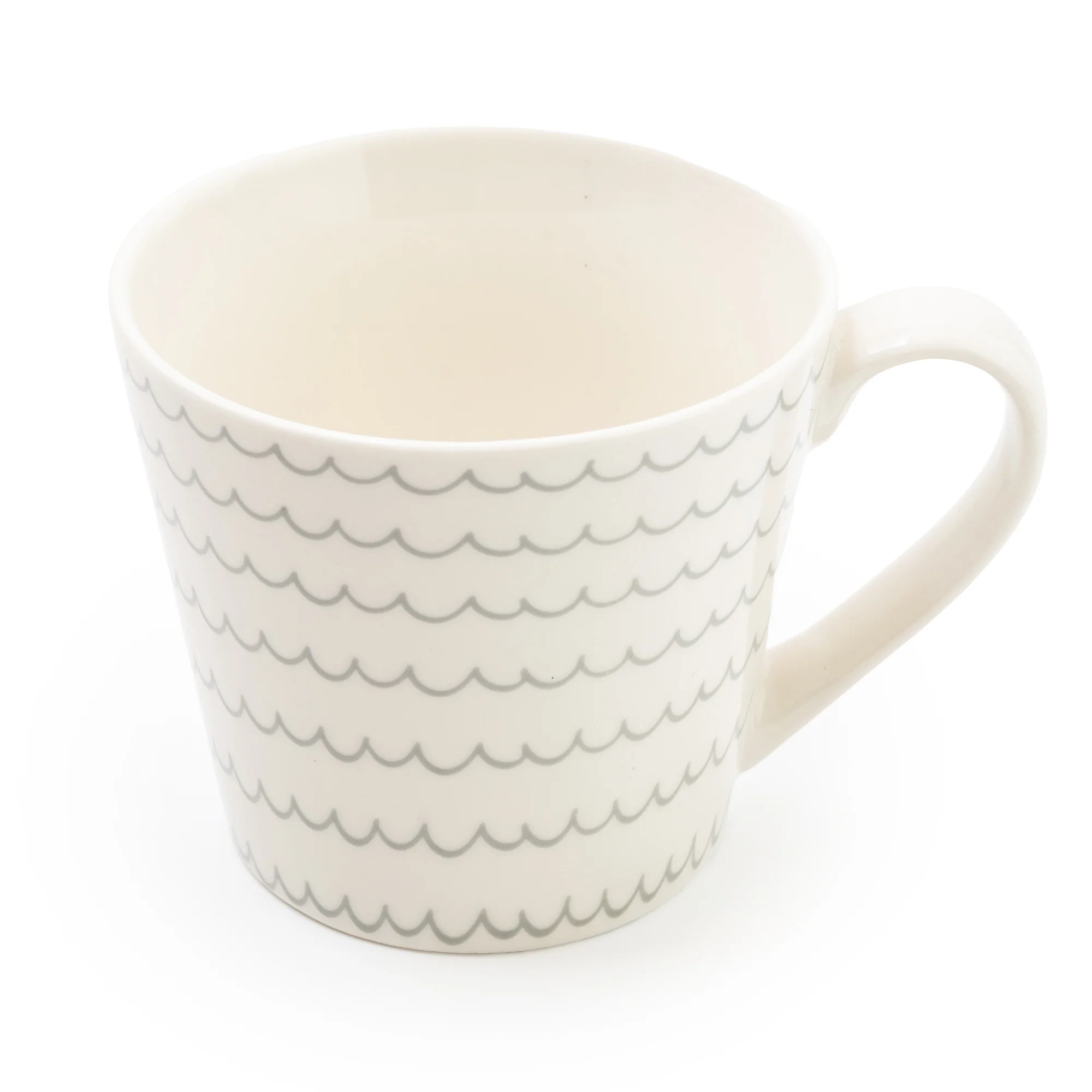 Wide Mug Nautical Wavey Line Grey - Image 5