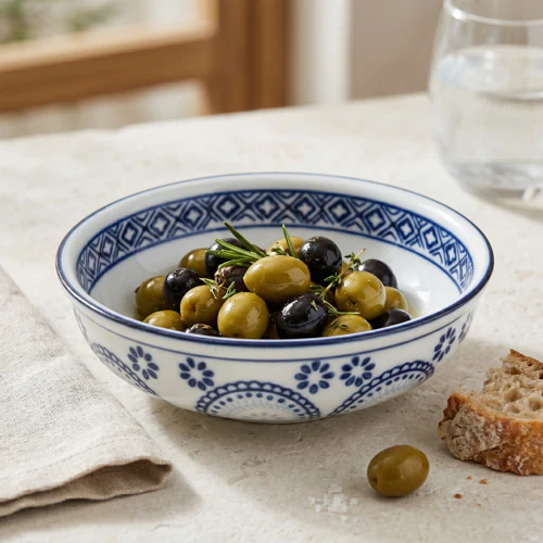 Blue & White Wide Tapas Bowl