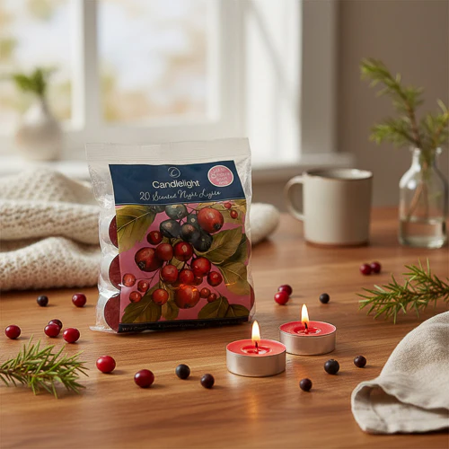 Wild Cranberry and Juniper Scented Night Light Candles
