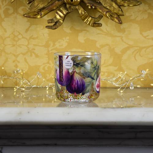 Wild Fig & Saffron LED Glitter Candle - Image 2