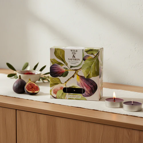 Wild Fig & Saffron Scented Tealights - Image 2