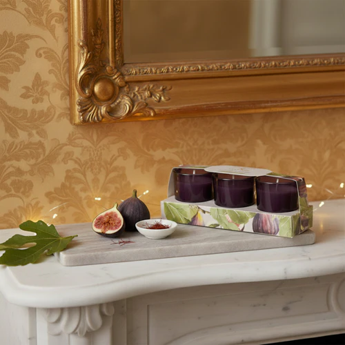 Wild Fig & Saffron Trio Candles - Image 2