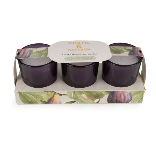 Wild Fig & Saffron Trio Candles - Image 3