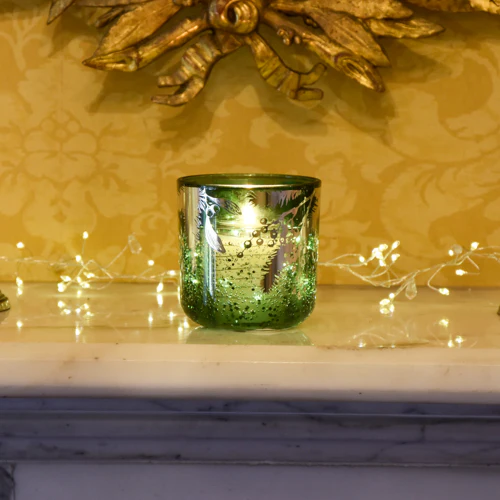 Winter Fir & Mistletoe Candle in a LED Electroplated Jar