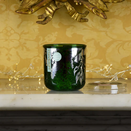 Winter Fir & Mistletoe Candle in a LED Electroplated Jar - Image 3