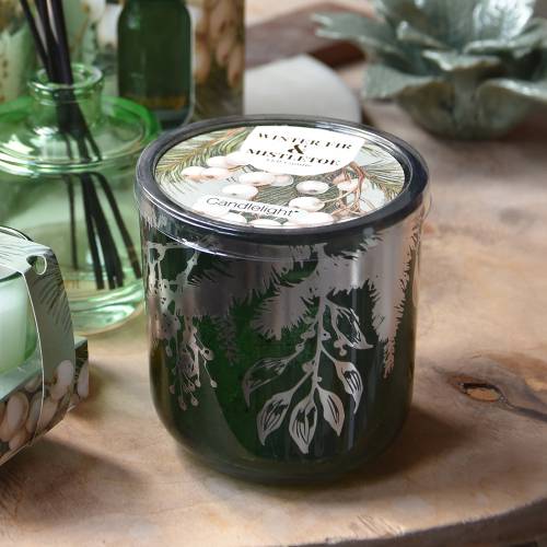 Winter Fir & Mistletoe Candle in a LED Electroplated Jar - Image 4