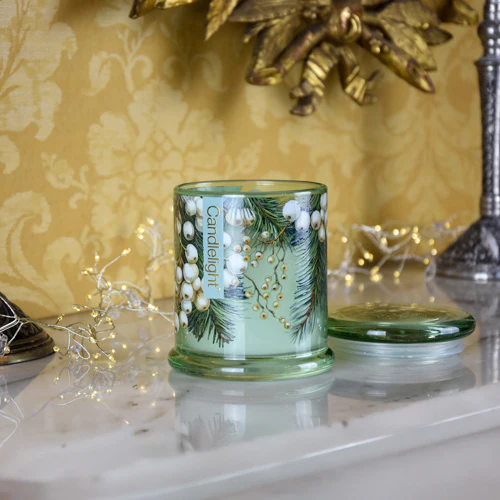 Winter Fir & Mistletoe Large One Wick Candle - Image 2