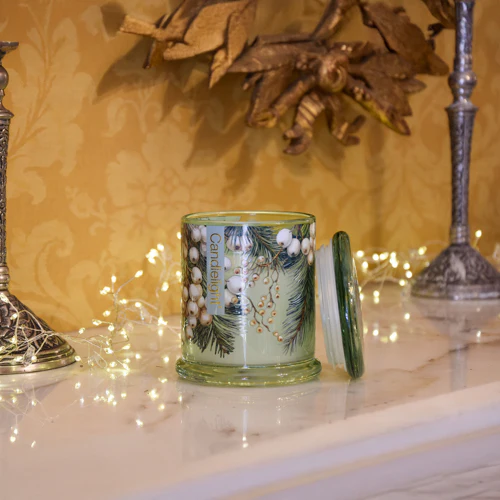 Winter Fir & Mistletoe Large One Wick Candle - Image 4