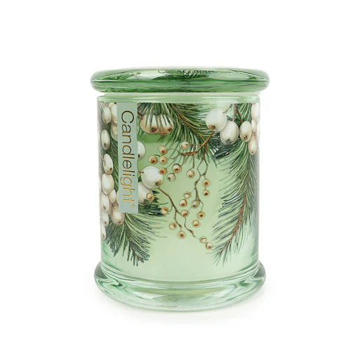 Winter Fir & Mistletoe Large One Wick Candle - Image 6